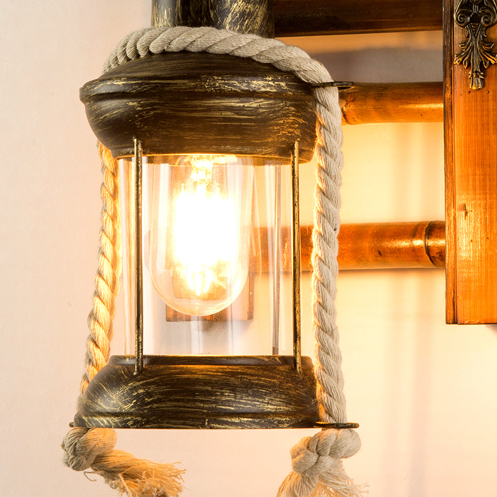Whiteneth Pine Wood Wall Light-Moonnatur