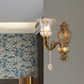 Ramiq Vintage Flor Metal/Glass Wall lamp, Gold - Neutralighting