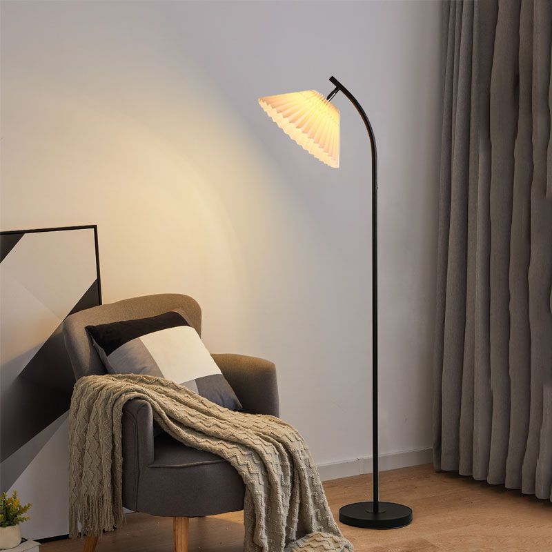 Erlenwood Fabric Floor Lamp-Moonnatur