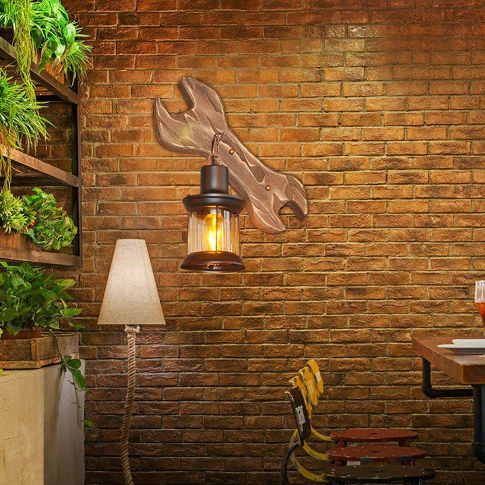 Ashenis Pine Wood Wall Light-Moonnatur