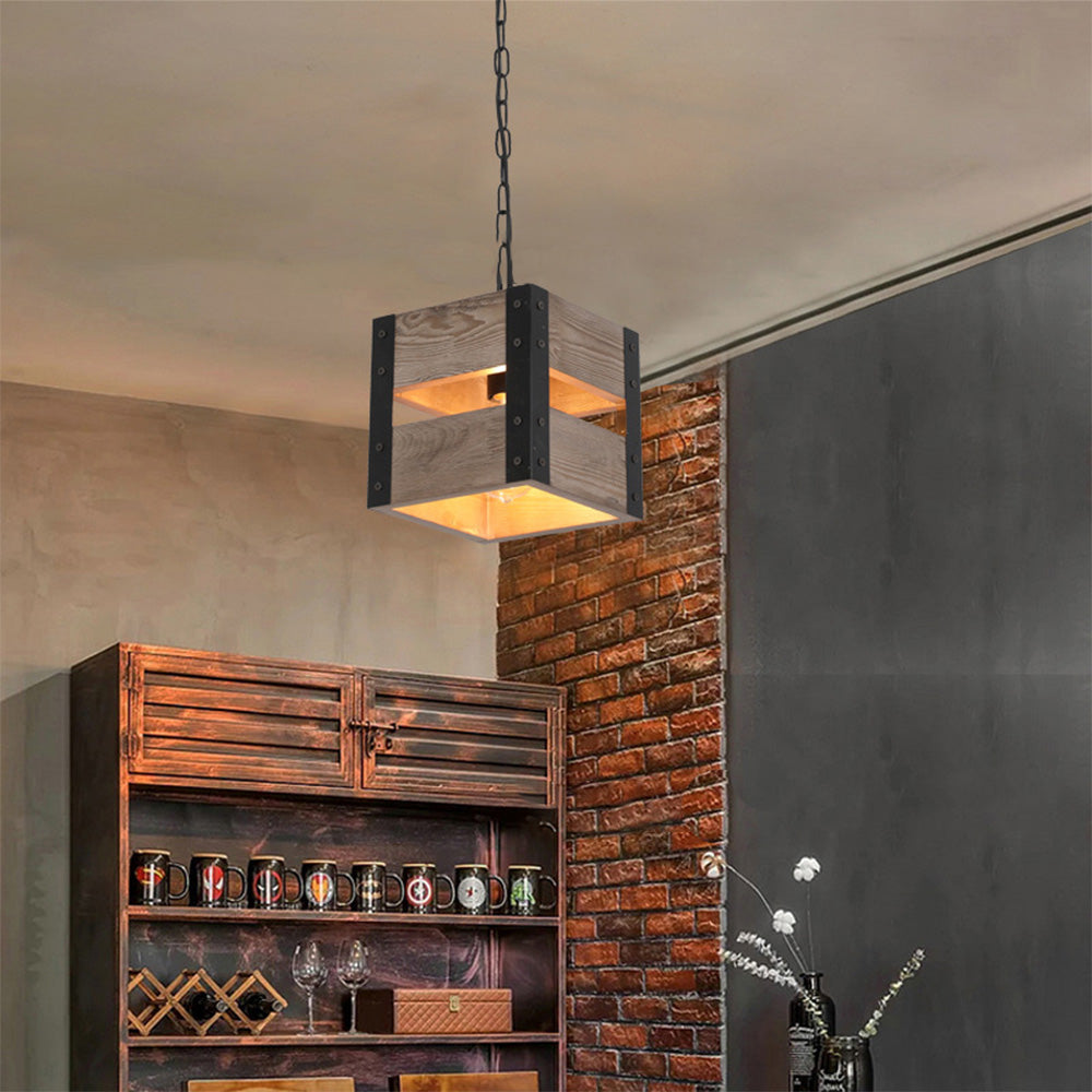 Dorrenwell Pine Wood Pendant Light-Moonnatur