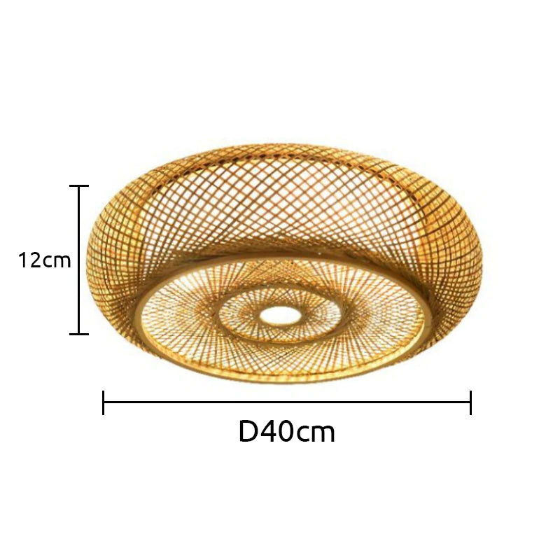 Lindelenelle Rattan Ceiling Light-Moonnatur