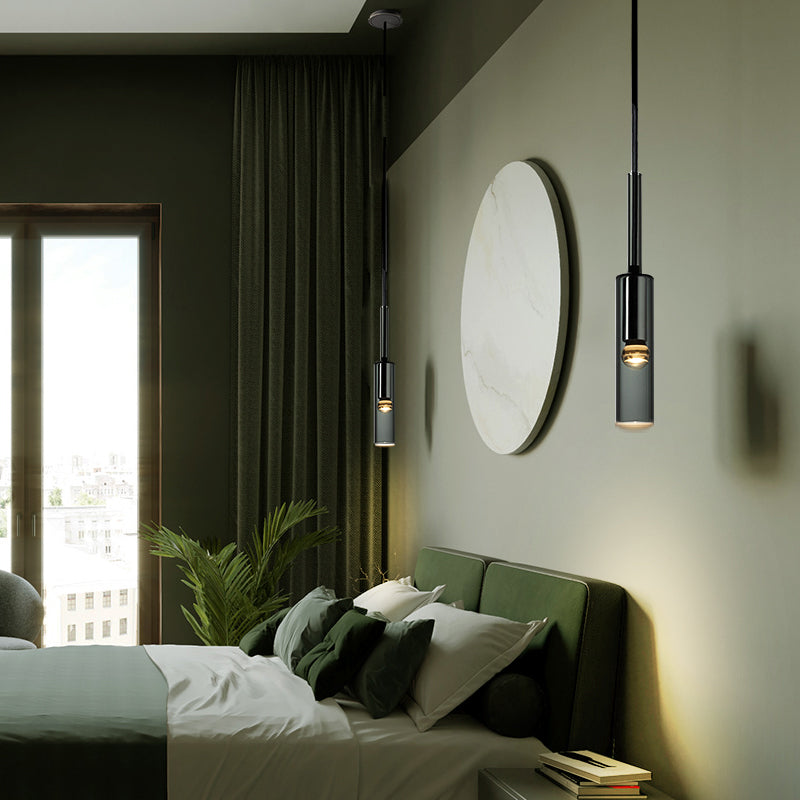 Zeyro Modern Black Glass Streamlined Pendant light/Wall Lamp - Neutralighting