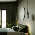 Zeyro Modern Black Glass Streamlined Pendant light/Wall Lamp - Neutralighting