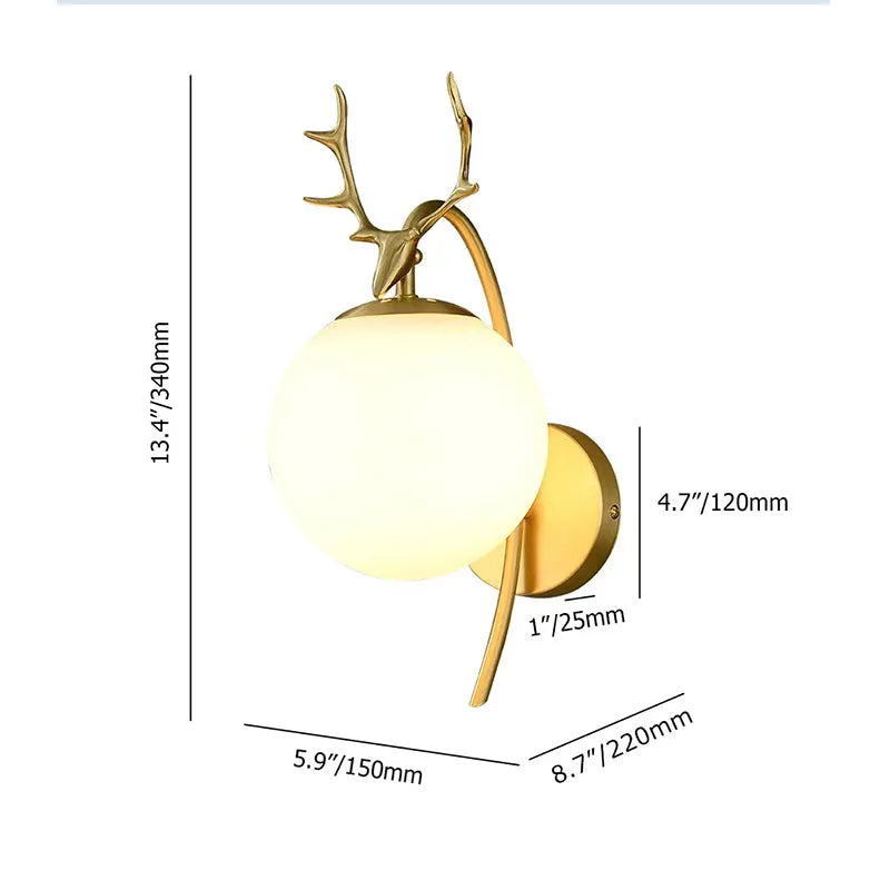 Gildenlark Glass Wall Light-Moonnatur