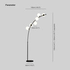 Quenelenora Glass Floor Lamp-Moonnatur