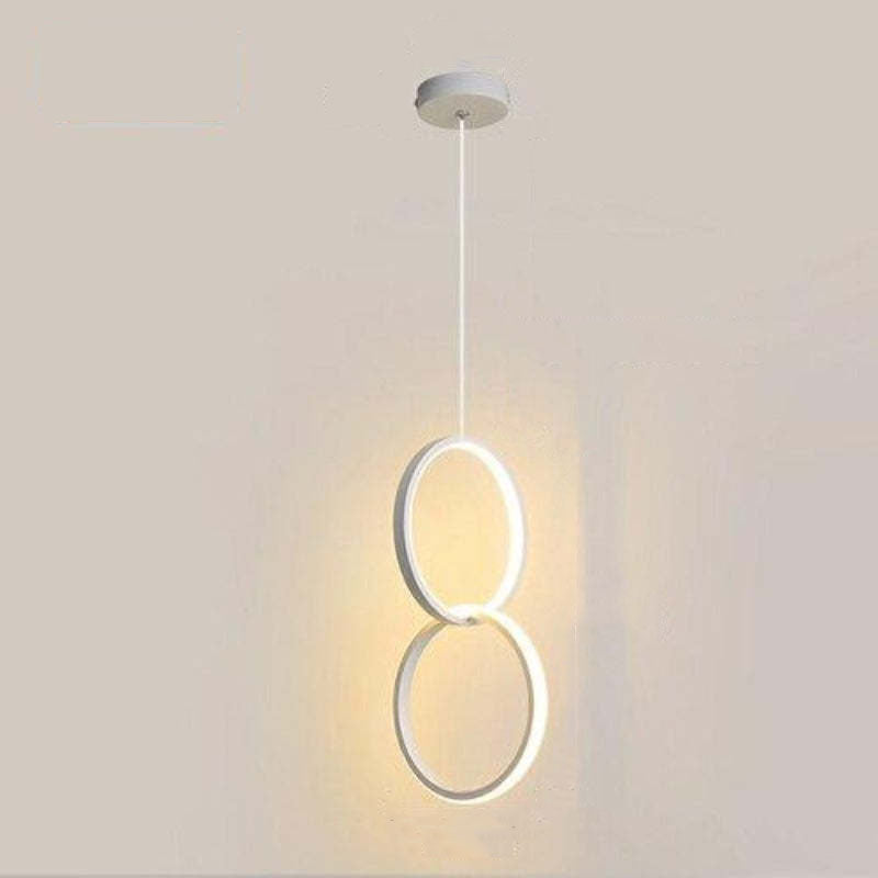 Doria Modern LED Pendant Light Black/White Metal Living Room - Neutralighting