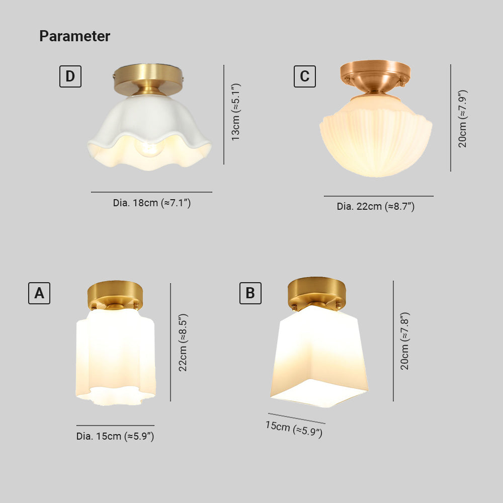 Oswenenis Glass Ceiling Light-Moonnatur