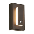 Kasso Modern Square Metal Outdoor Wall Lamp, Dark/Gray Bronze - Neutralighting