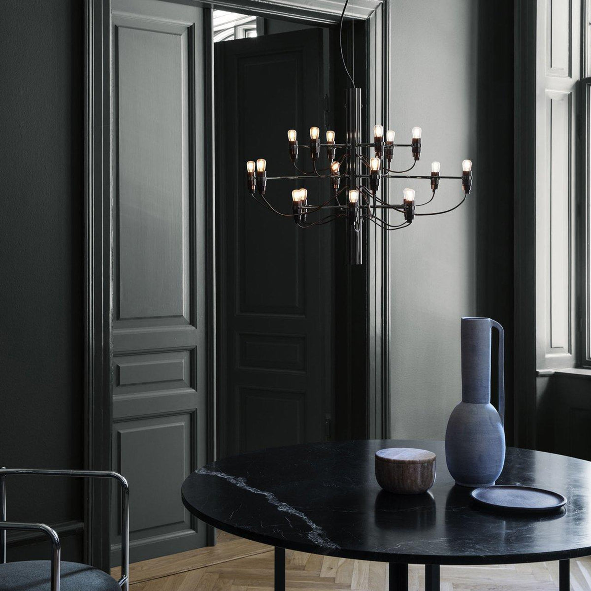 Eronna Steel Chandelier-Moonnatur