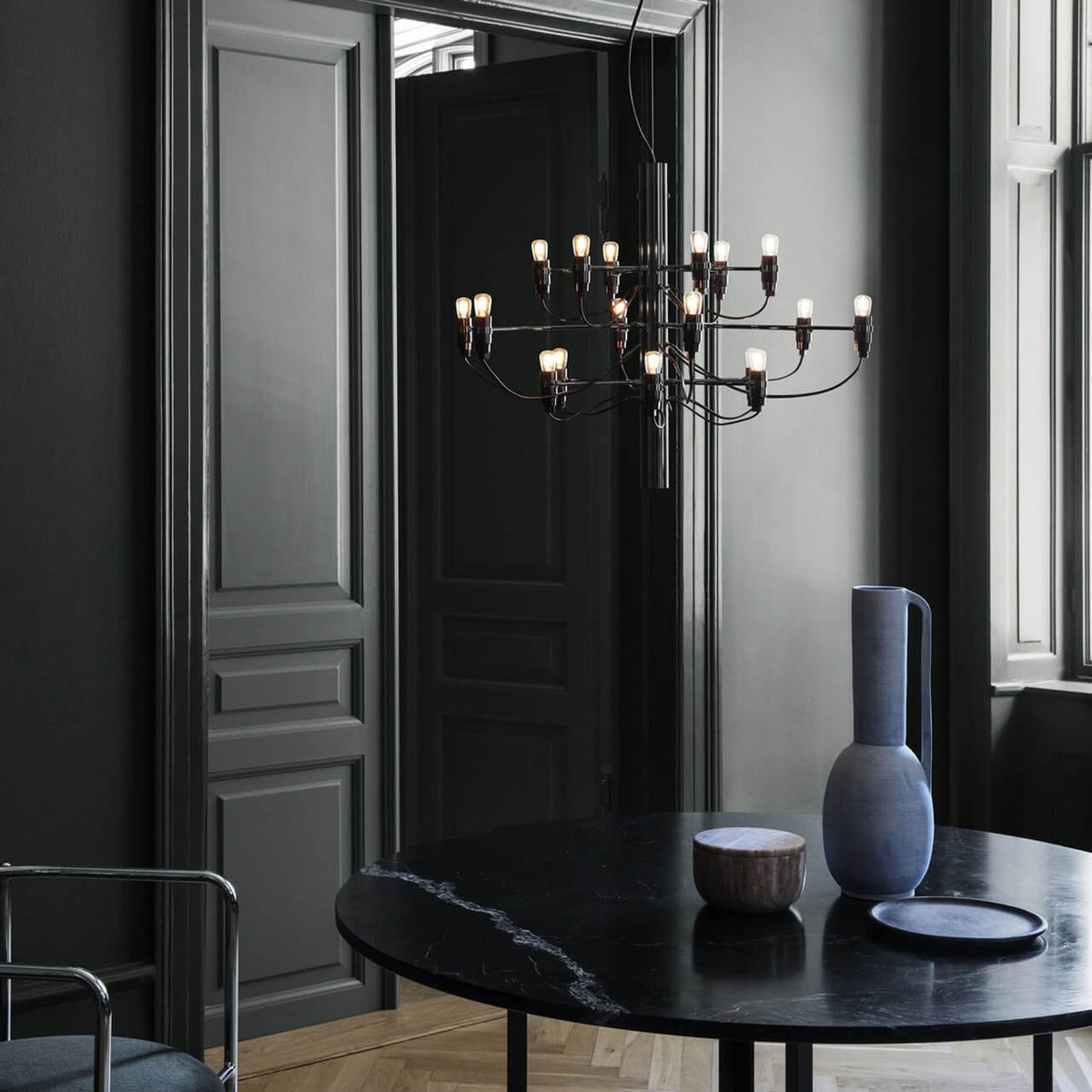 Eronna Steel Chandelier-Moonnatur