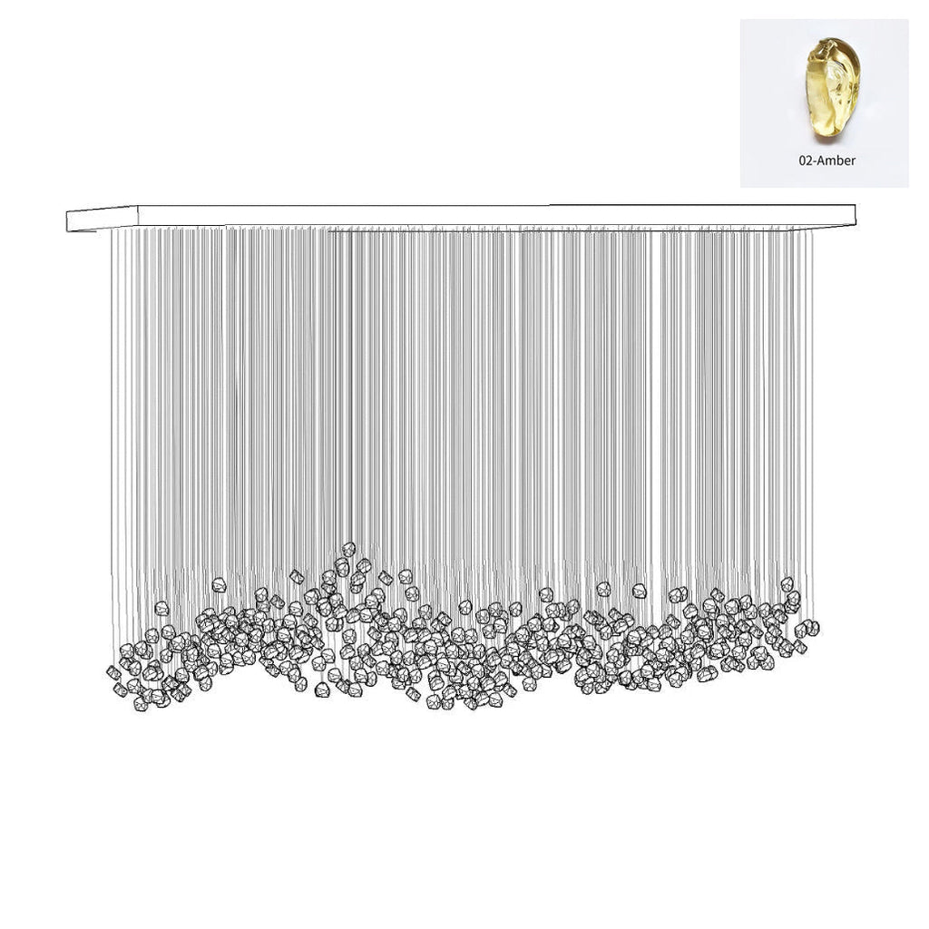 Qerise Glass Chandelier-Moonnatur