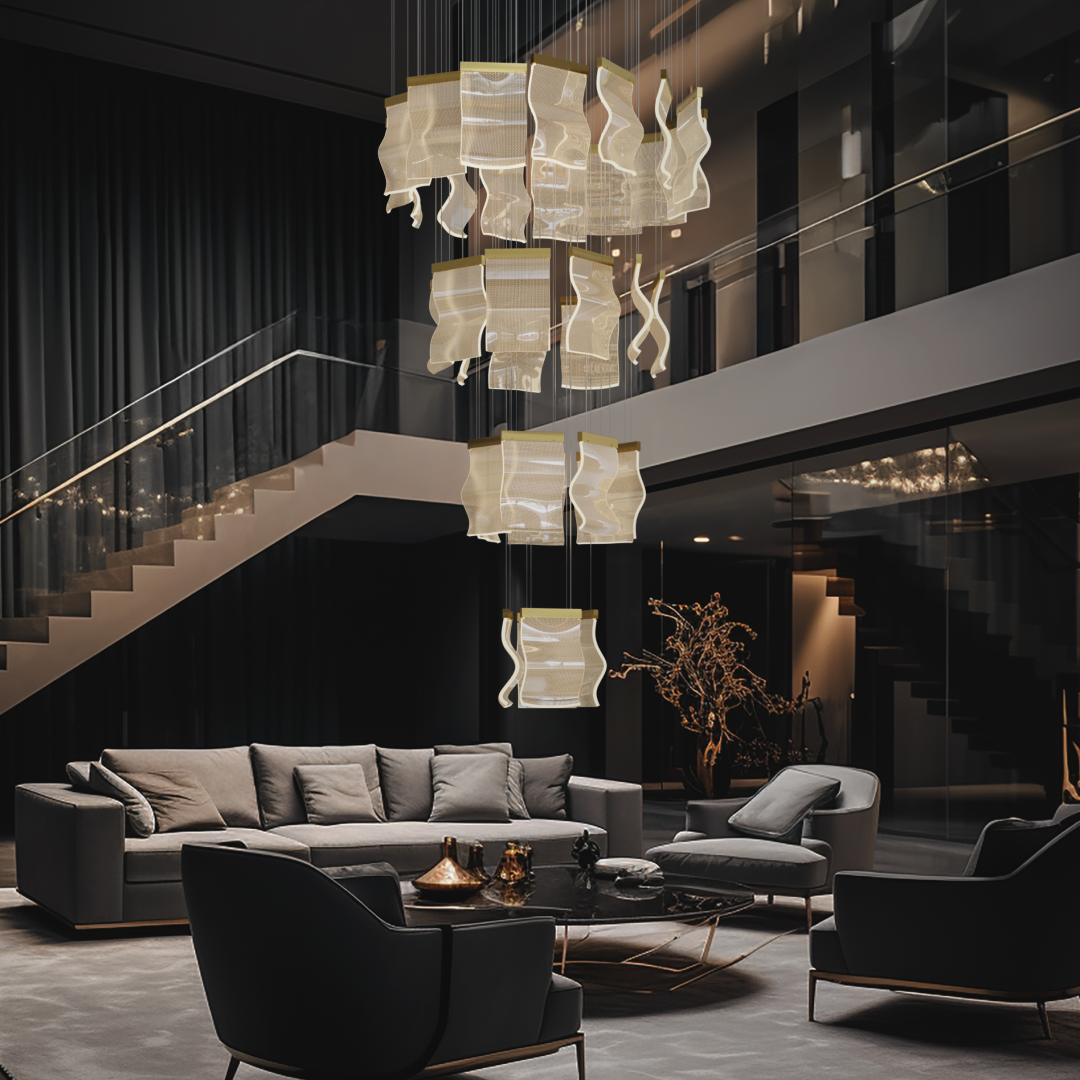 Cardelwyn Acrylic Chandelier-Moonnatur