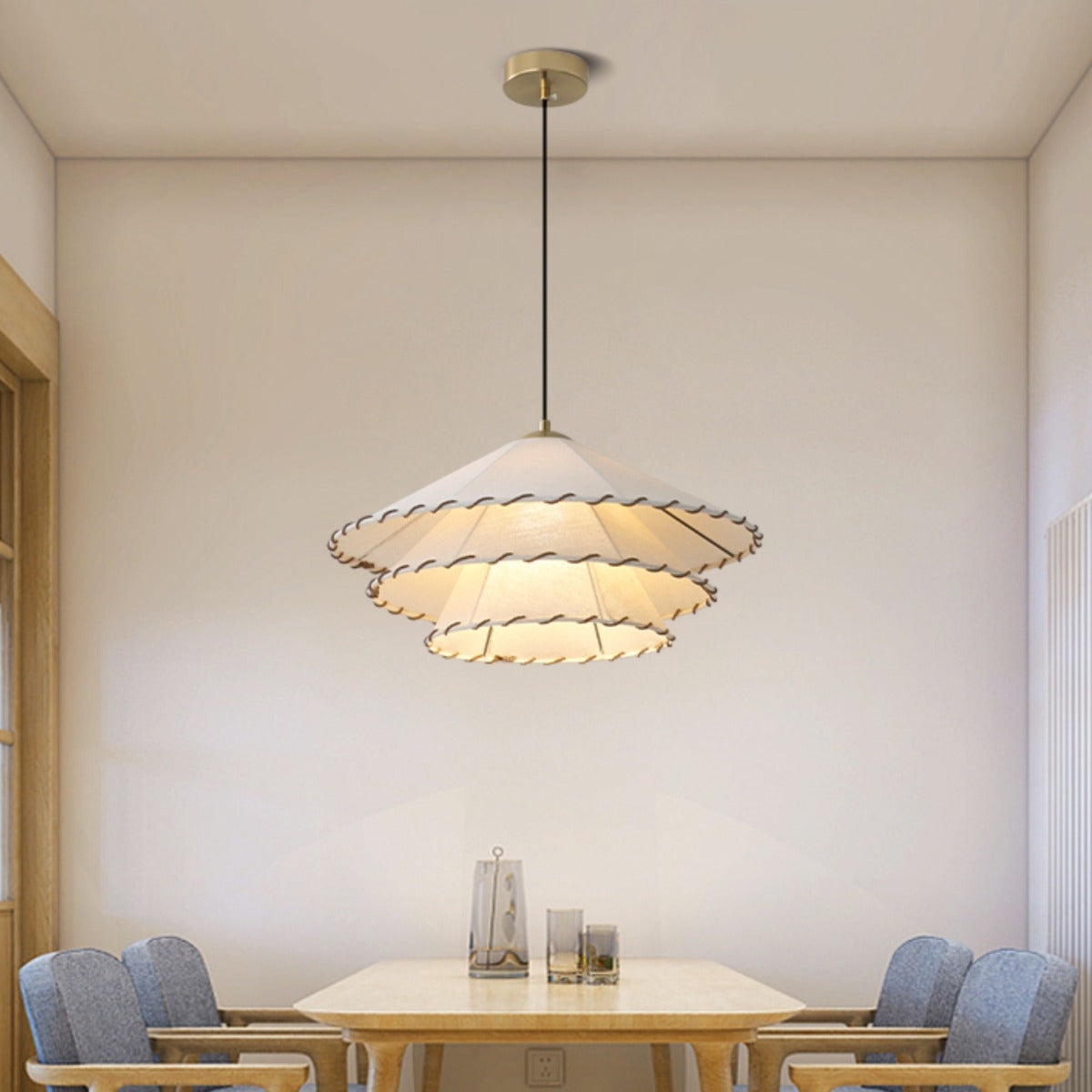 Cumberelis Fabric Pendant Light-Moonnatur