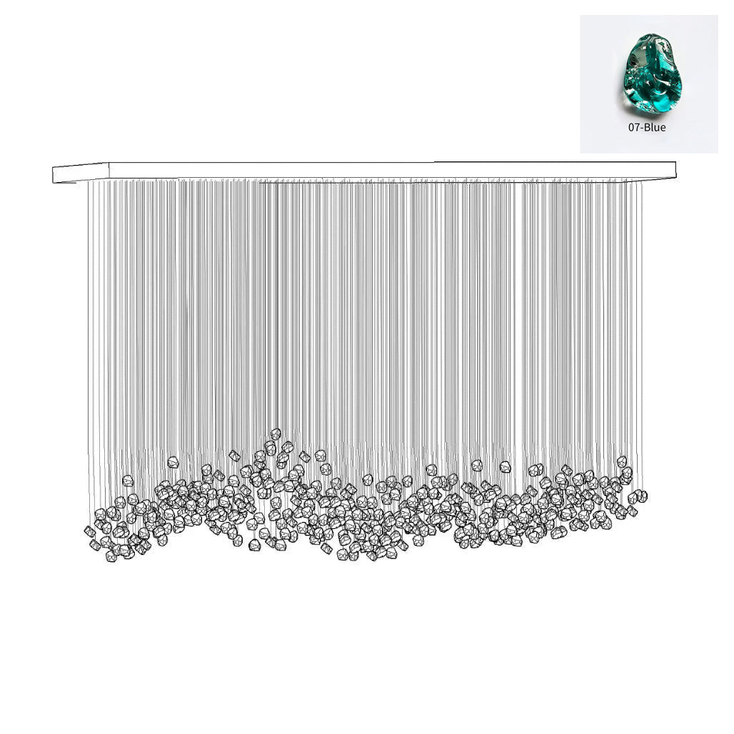 Qerise Glass Chandelier-Moonnatur