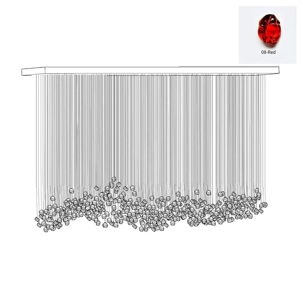 Qerise Glass Chandelier-Moonnatur