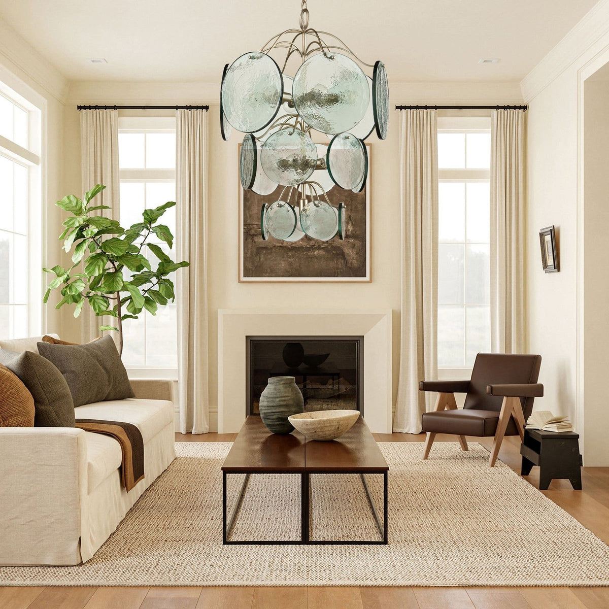 Carnelwren Glass Chandelier-Moonnatur