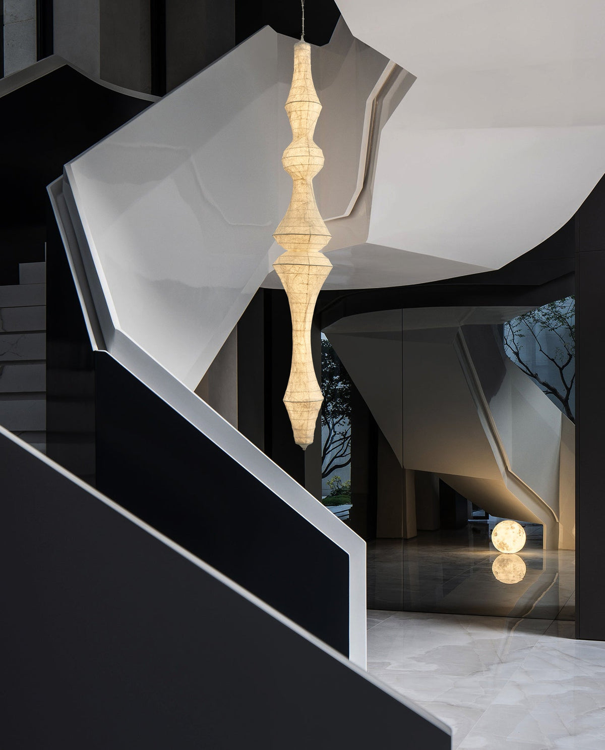 Jarvenelle Silk Pendant Light-Moonnatur