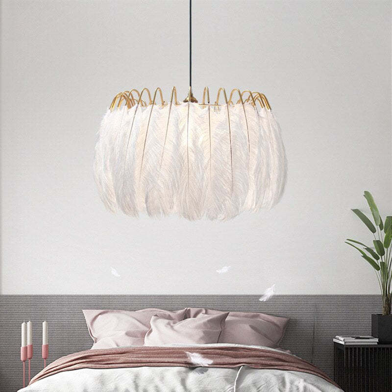 Grenelrose Feather Pendant Light-Moonnatur