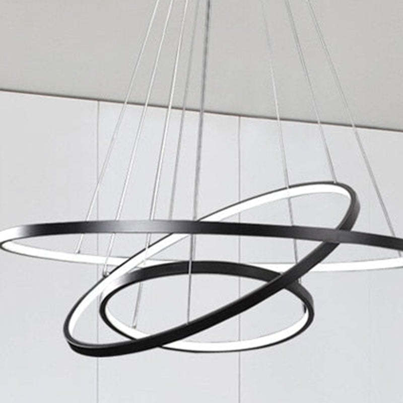 Aluna Pendant Light, Inner Ring Illuminated, White/Black/Gold - Neutralighting