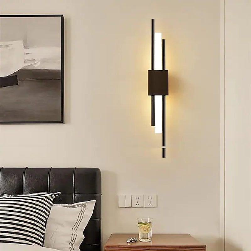 Dune Modern Bar Metal LED Wall Lamp, Black/Gold - Neutralighting