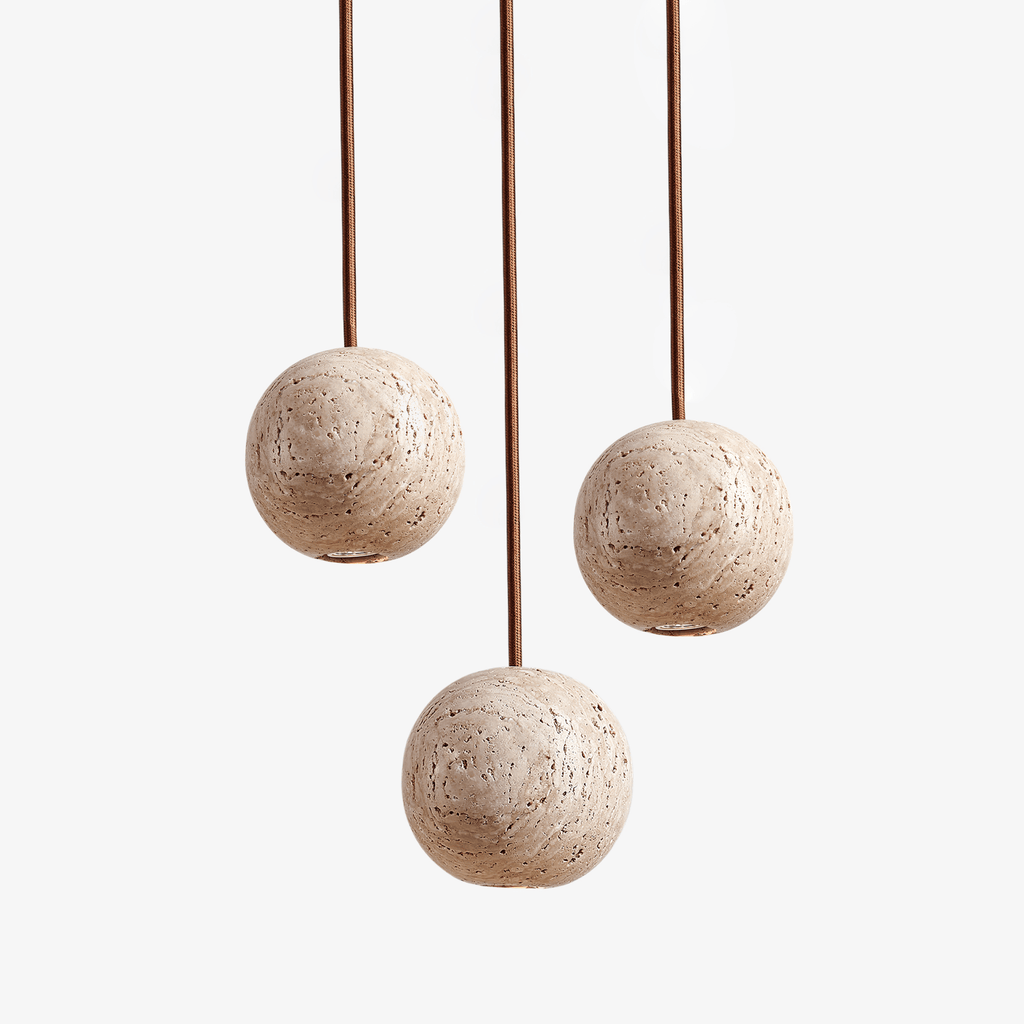Zelvenfield Travertine Pendant Light-Moonnatur