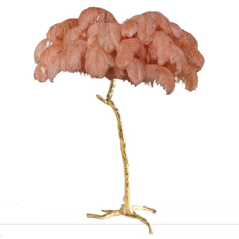 O'Moore Nordic Luxury Unique Ostrich Feather Floor Lamp/Table Lamp - Neutralighting