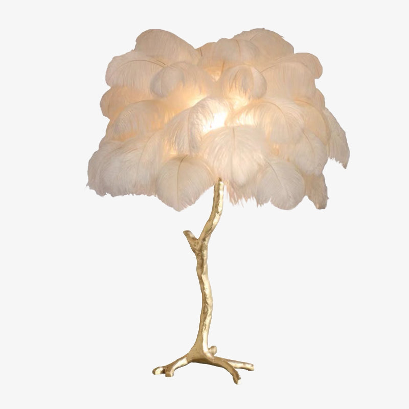 O'Moore Nordic Luxury Unique Ostrich Feather Floor Lamp/Table Lamp - Neutralighting