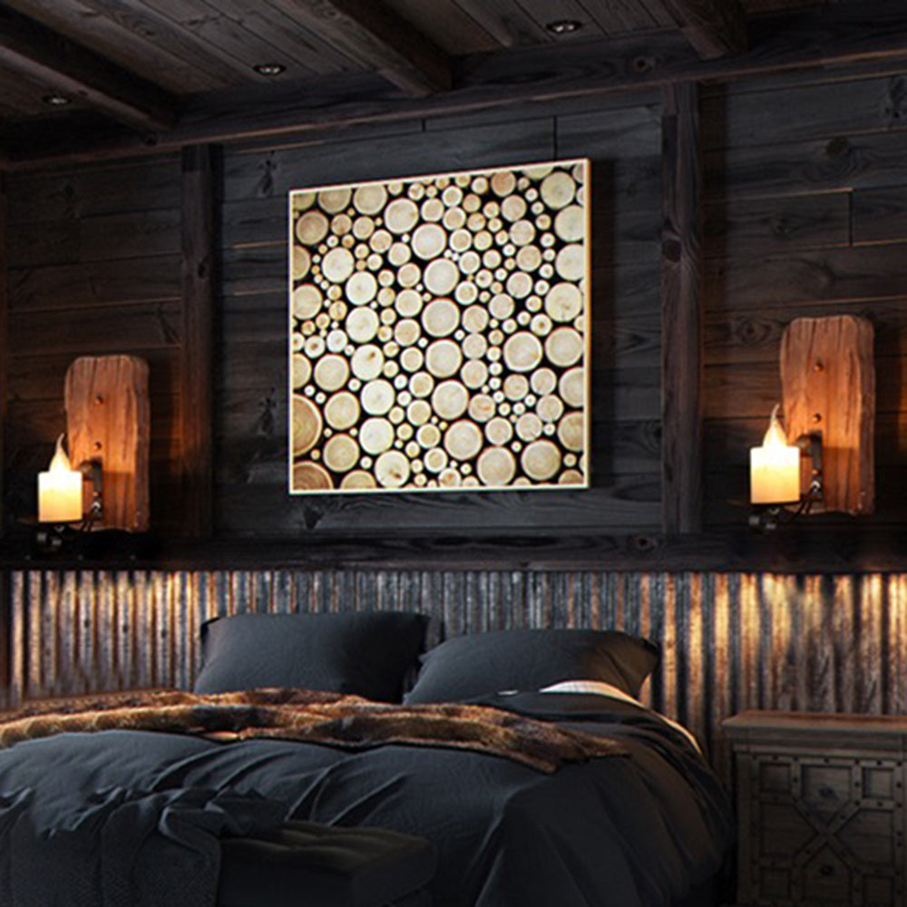 Oakenevia Pine Wood Wall Light-Moonnatur