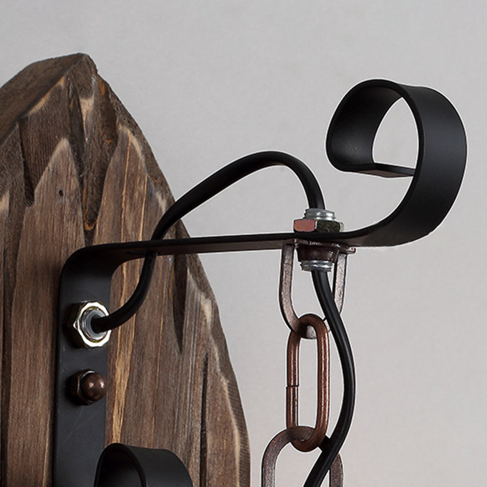 Wilveniel Pine Wood Wall Light-Moonnatur