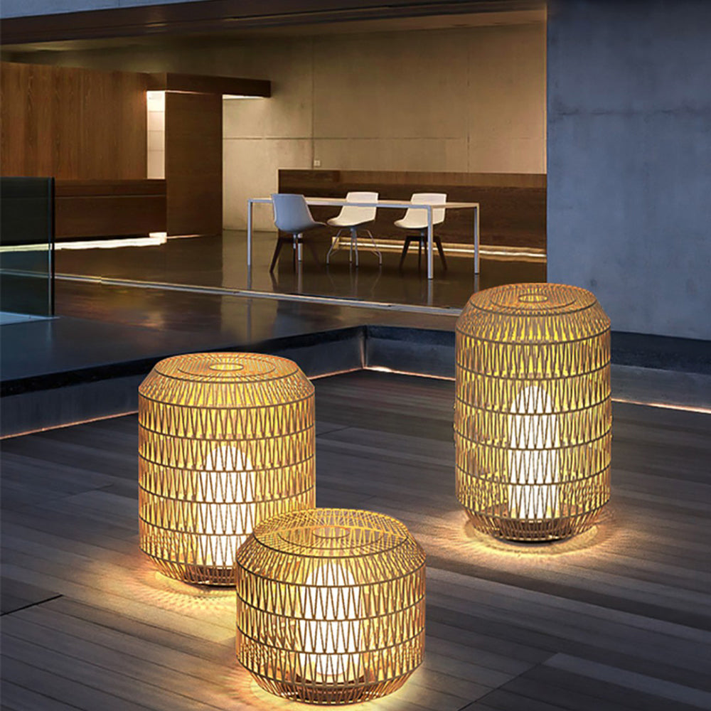 Lathenwynne Rattan Floor Lamp-Moonnatur
