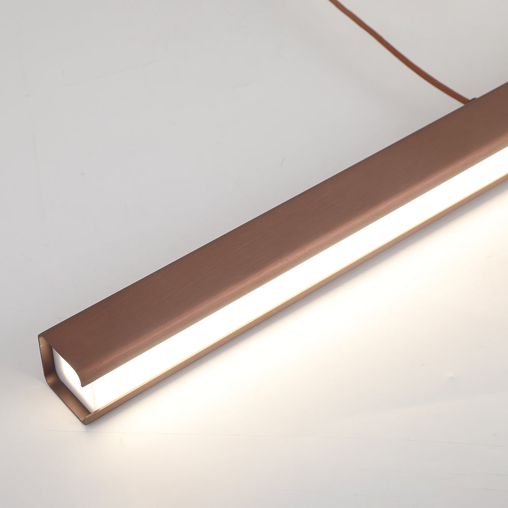 Thala Modern Linear Metal LED Pendant Light Black/Brown - Neutralighting