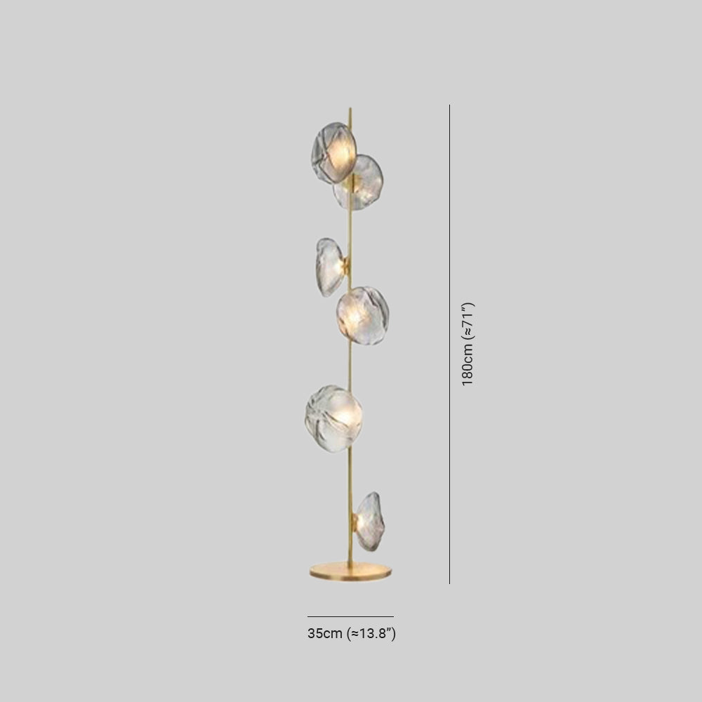 Wardenena Glass Floor Lamp-Moonnatur
