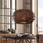 Langrenenna Rattan Pendant Light-Moonnatur