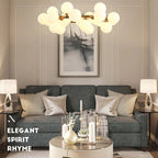 Lathenora Glass Chandelier-Moonnatur
