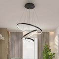 Aluna Pendant Light, Inner Ring Illuminated, White/Black/Gold - Neutralighting