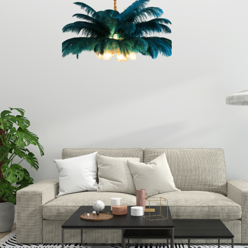 Dorrenwick Feather Pendant Light-Moonnatur