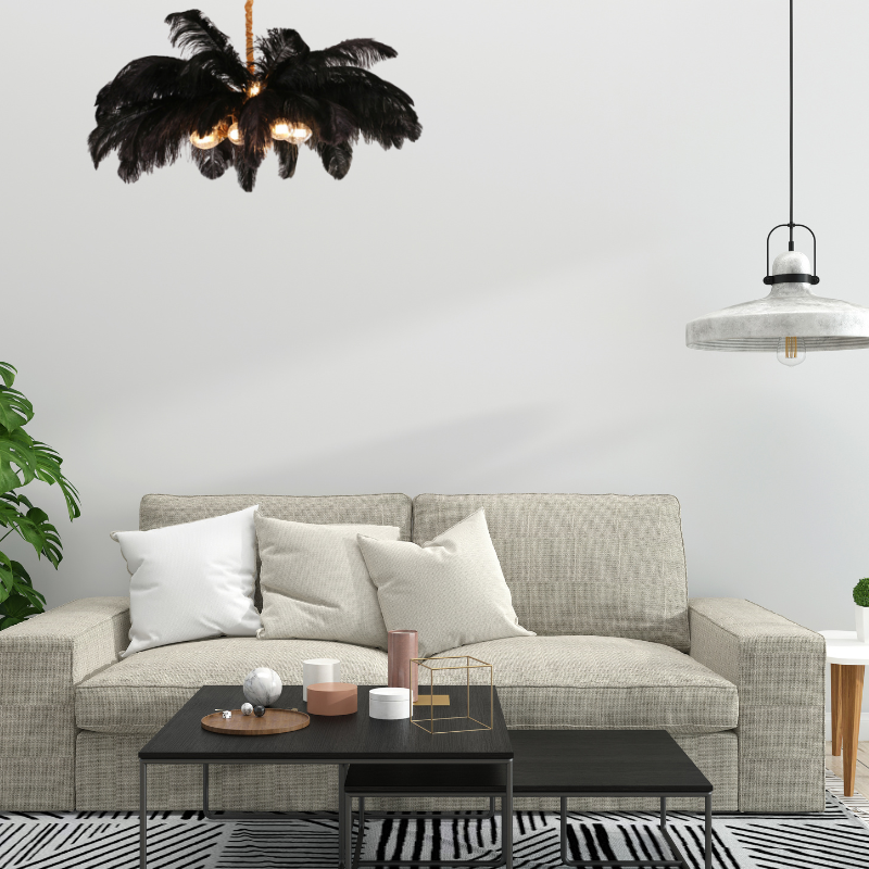 Dorrenwick Feather Pendant Light-Moonnatur