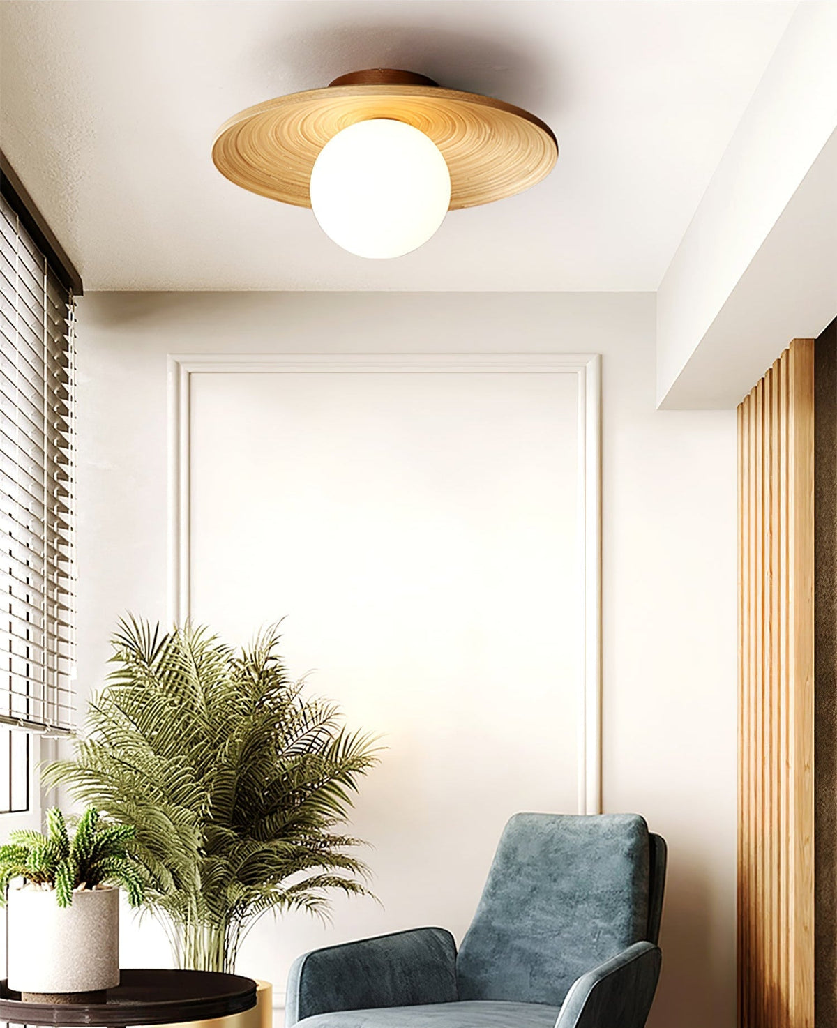 Adairwyn Wood Ceiling Light-Moonnatur