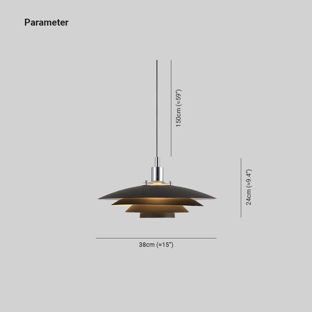 Nylo Contemporary Minimalist Frisbee Shaped Metal Pendant Light - Neutralighting
