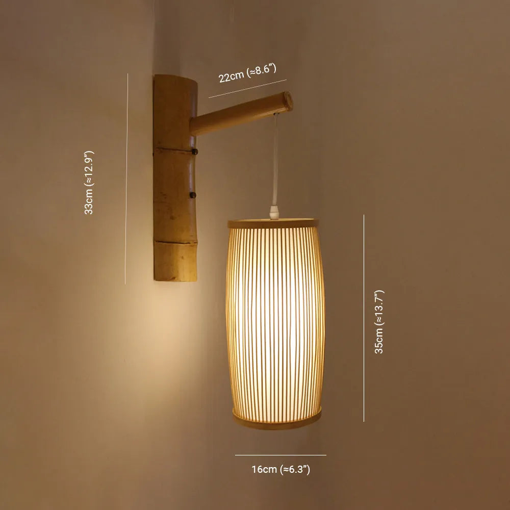 Hatherenna Rattan Wall Light-Moonnatur