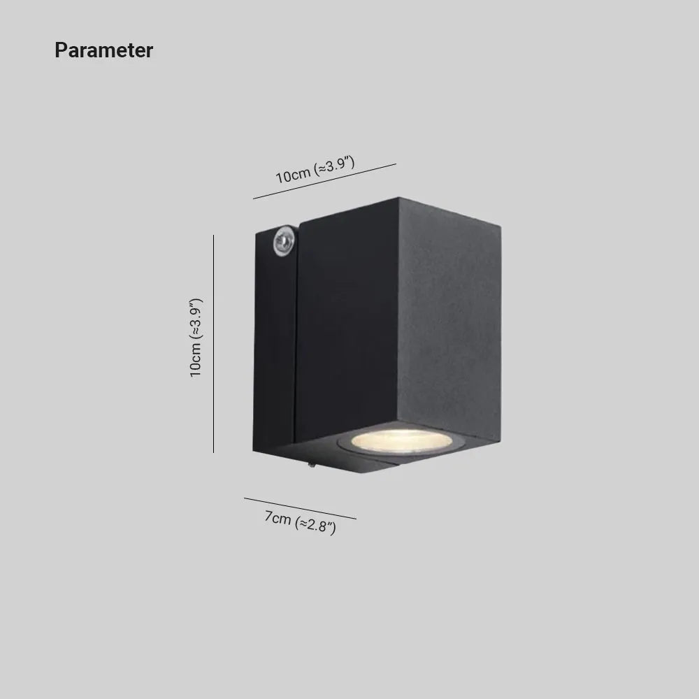 Artiq Modern Outdoor Rotatable Metal Spotlight Wall Lamp, Black - Neutralighting