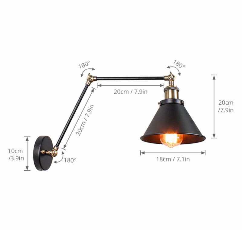 Erlenfield Metal Wall Light-Moonnatur