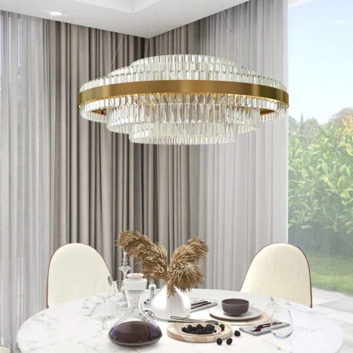 Barroweth Crystal Chandelier-Moonnatur