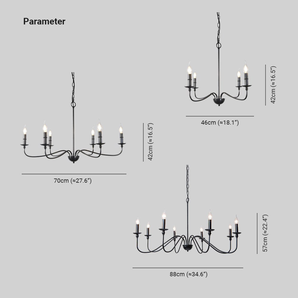 Farnelhill Metal Chandelier-Moonnatur