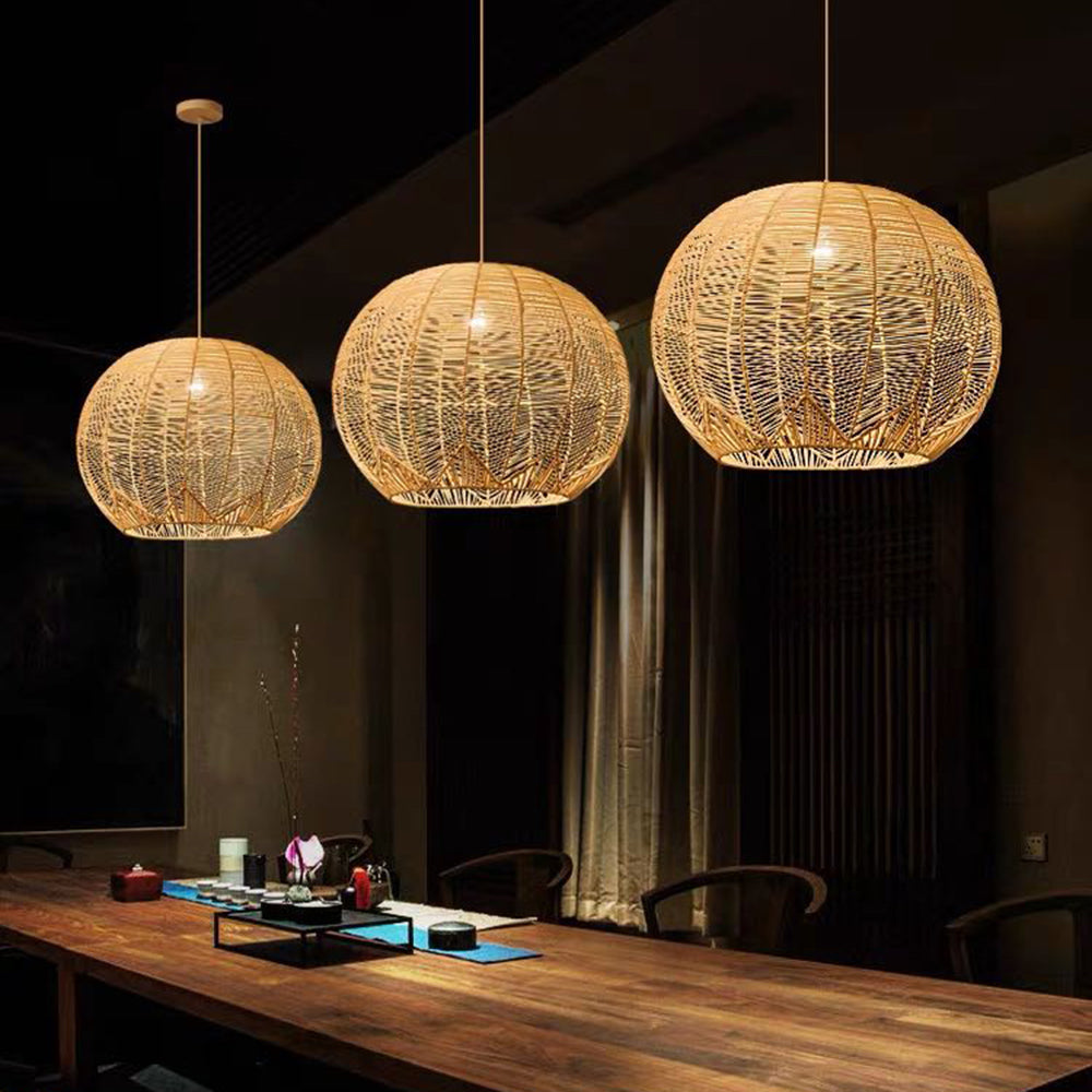 Tarnelgrove Rattan Pendant Light-Moonnatur