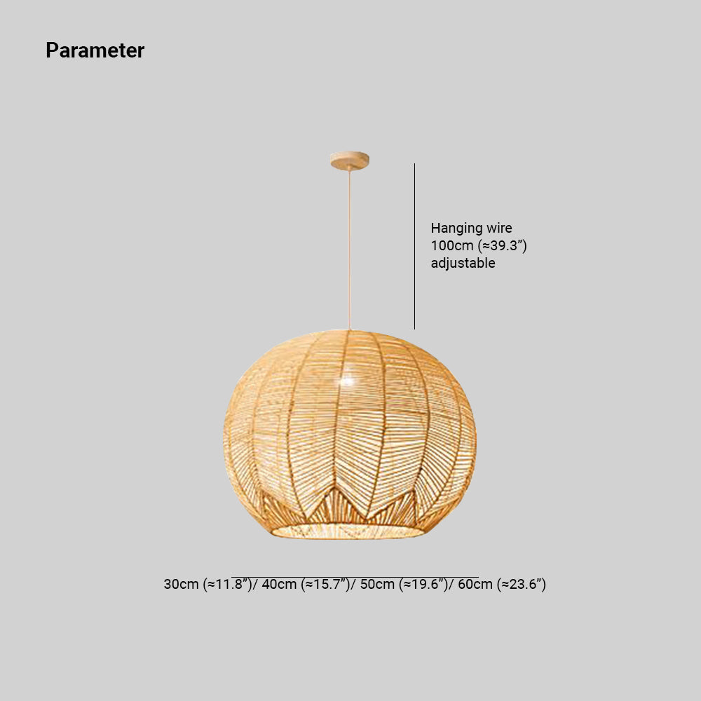 Tarnelgrove Rattan Pendant Light-Moonnatur