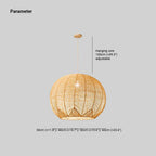 Tarnelgrove Rattan Pendant Light-Moonnatur