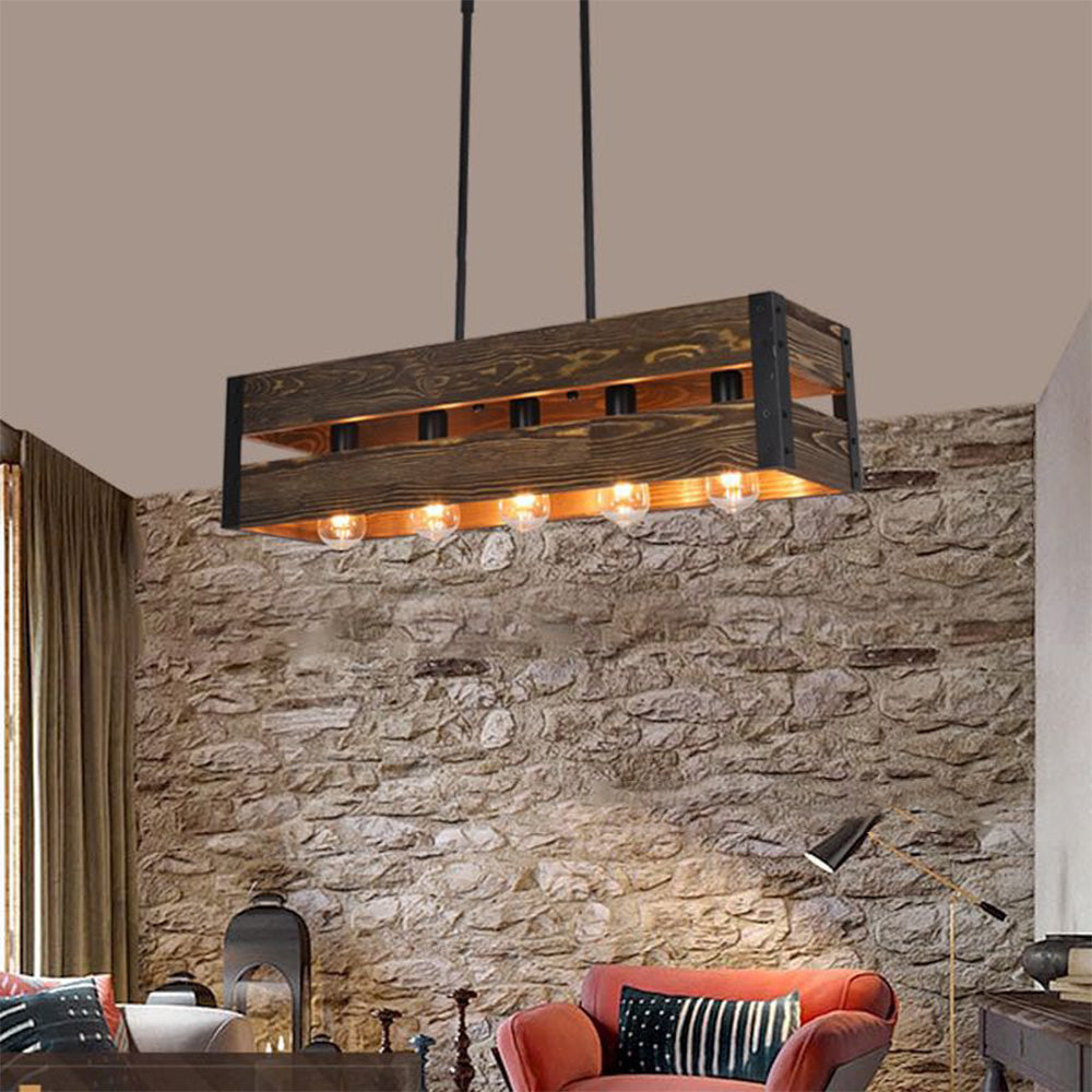 Dunselwood Pine Wood Pendant Light-Moonnatur
