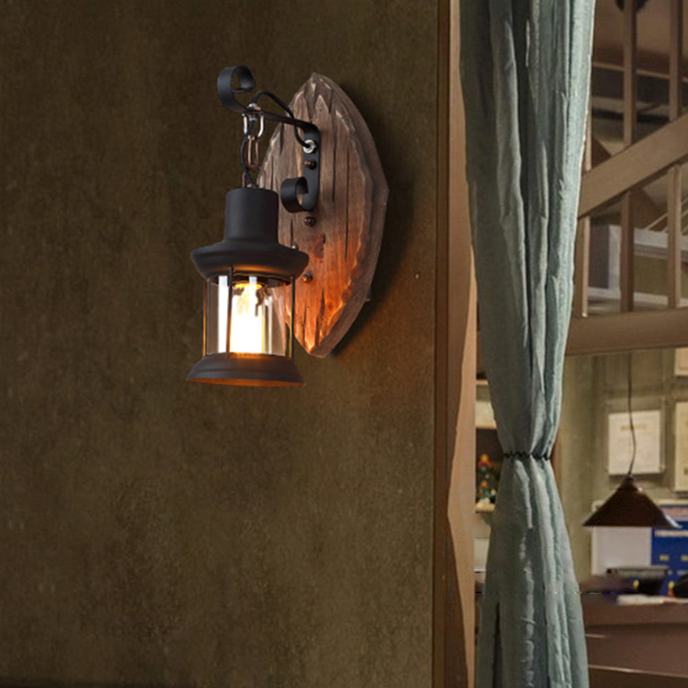Wilveniel Pine Wood Wall Light-Moonnatur